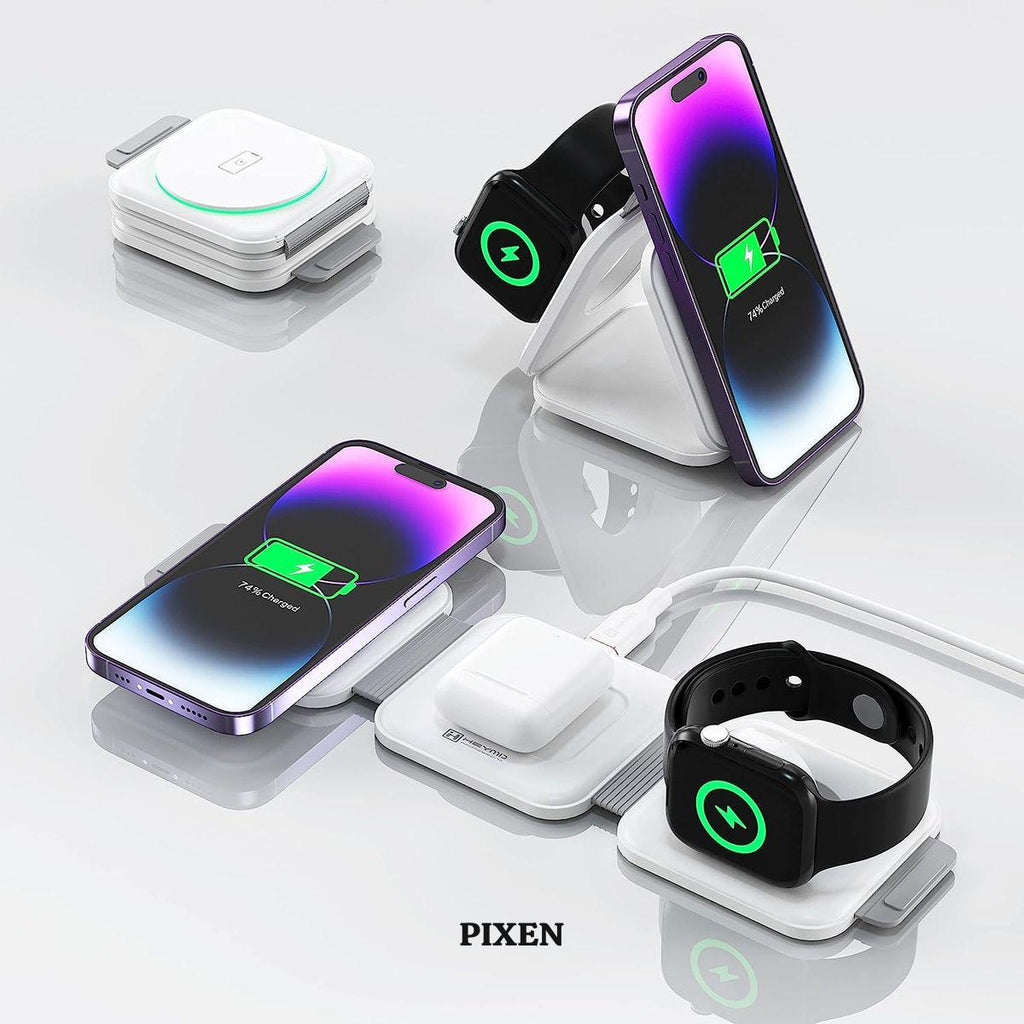 Pixen Foldaway 3-In-1 Magnetic MagSafe Wireless Charger