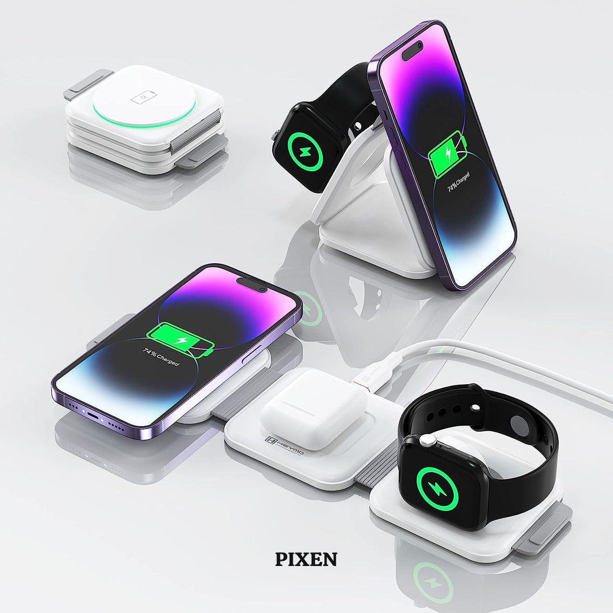 Pixen Foldaway 3-In-1 Magnetic MagSafe Wireless Charger