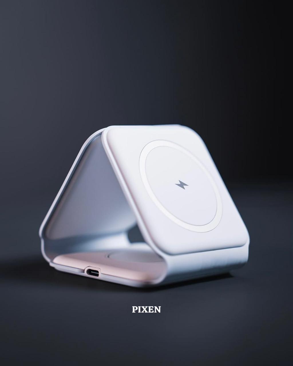 Pixen Foldaway 3-In-1 Magnetic MagSafe Wireless Charger