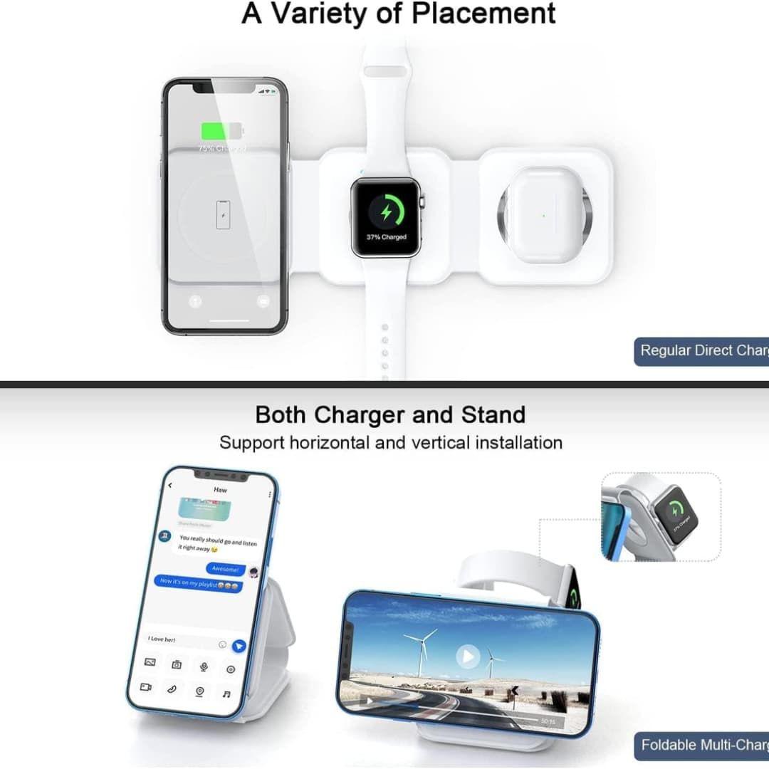 Pixen Foldaway 3-In-1 Magnetic MagSafe Wireless Charger